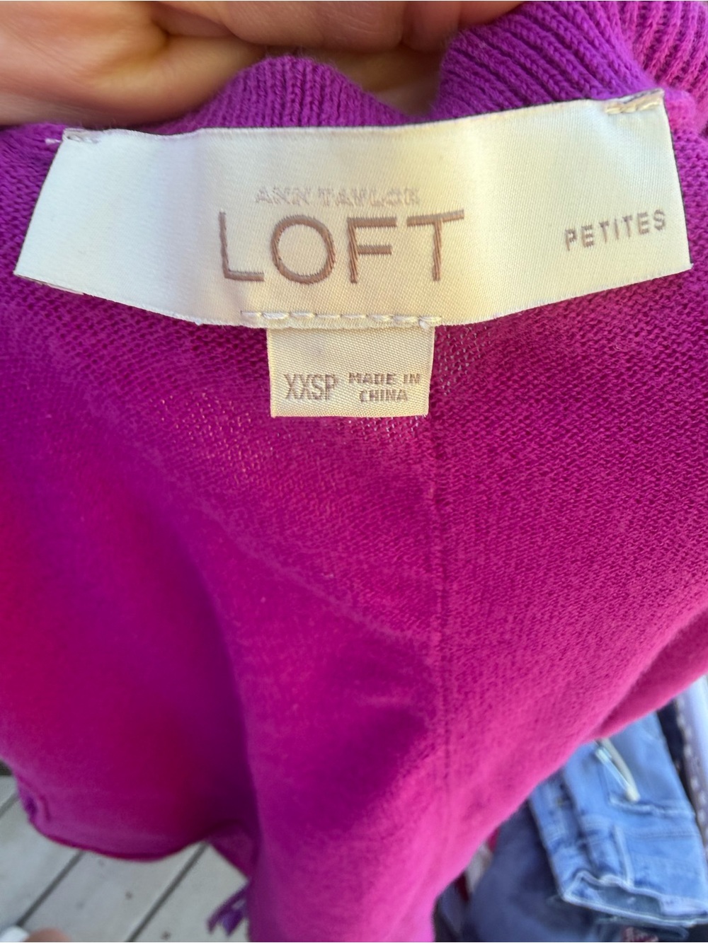 Ann Taylor LOFT Petites Magenta Short Sleeve Button Front Cardigan Sweater XXSP - Picture 4 of 9